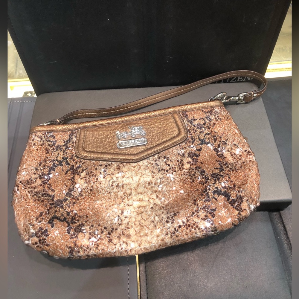 Coach Sequins Python Wristlet - image 1
